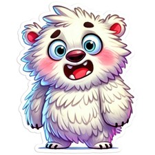 Funny Polar Bear - Vinyl Decal Sticker - Car Window Laptop - 455