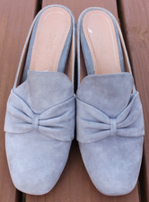 Women's Vionic Plaza Presley Heeled Mules Grey Suede Sz 8
