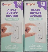2 Pack Wappa Baby 50-count clear plastic electrical outlet covers