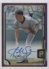 2015 Bowman Chrome Prospects Purple Refractor 27/250 Adrian Sampson Auto 0d14