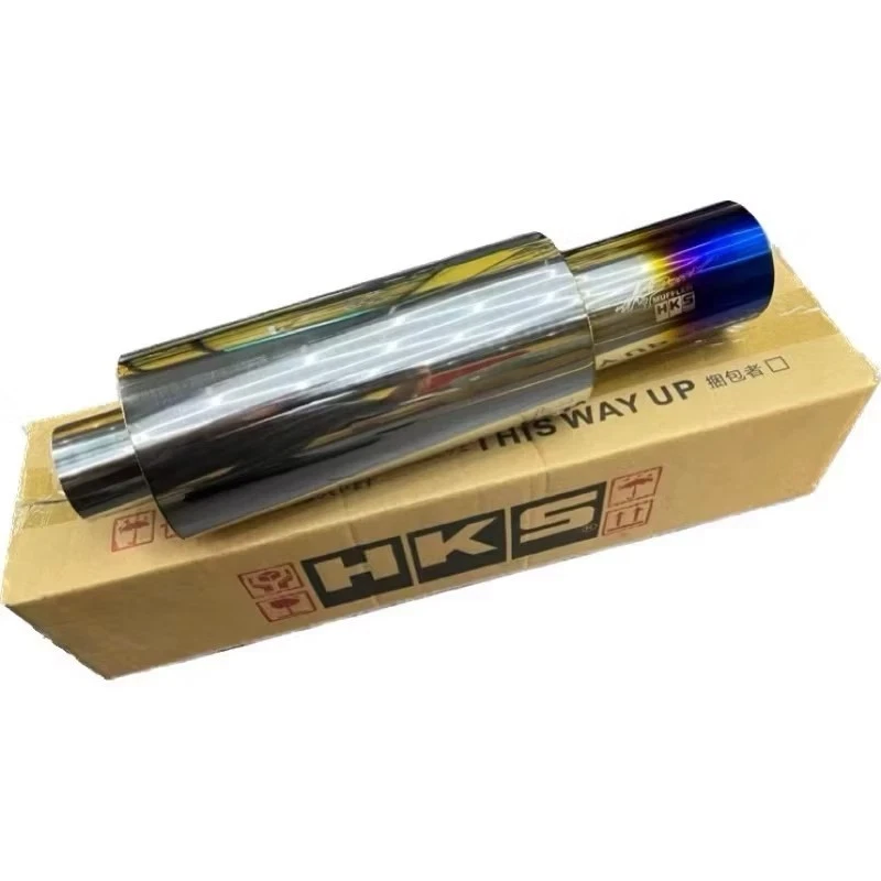 HKS HI-POWER EXHAUST MUFFLER Single Universal Inlet 2.5'' Outlet 4'' Titanium - Image 4 of 4