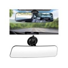 Car Rear View Mirror with Suction Cup, Anti Glare Wide Angle HD Auto Inside R...
