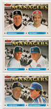 1993 Topps Baseball 3-Card Base Managers Lot TORRE PINIELLA HOBSON KELLY TORBORG