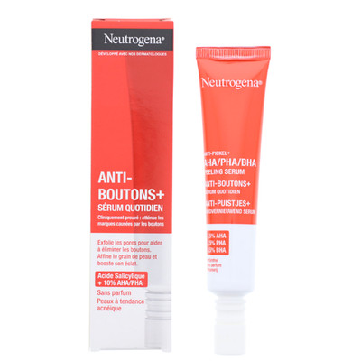Neutrogena Anti-Pickel+ Peeling Serum 30ml Parfumfrei Mit AHA PHA BHA