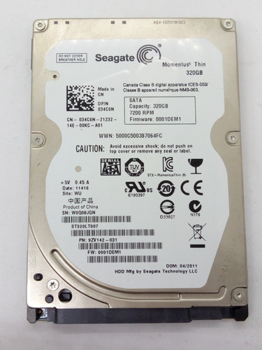 SEAGATE ***ST320LT007***320GB *** SATA HDD Notebook 2,5 Zoll #NFP1748