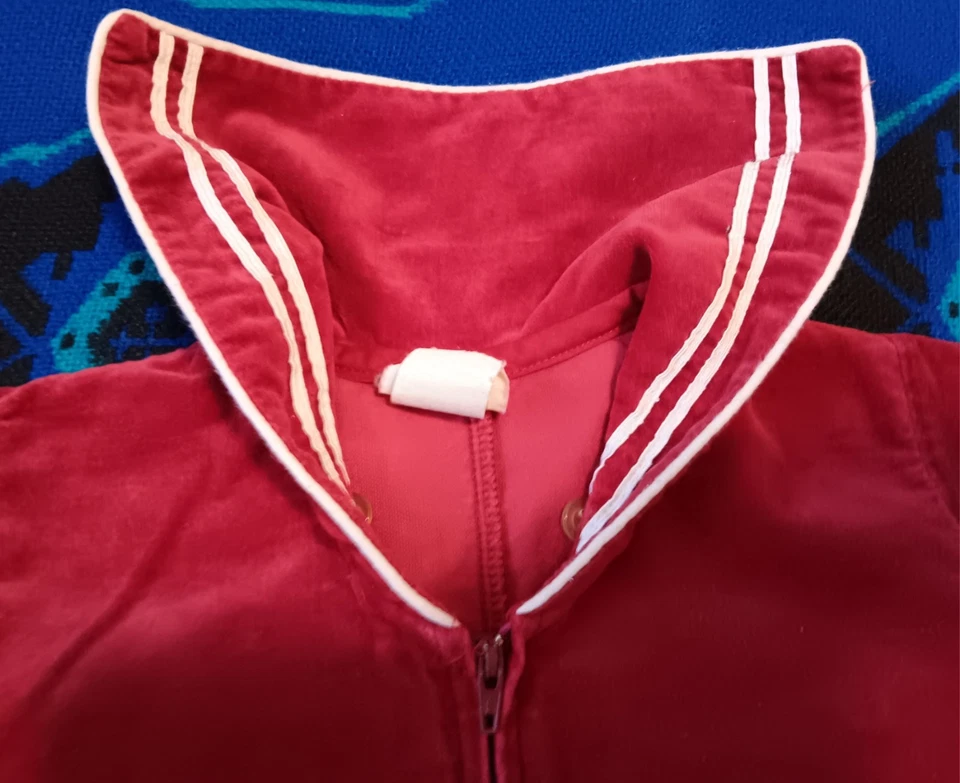 Винтажный цельный велюровый костюм моряка Little Bitty Baby для 24 месяцев бордовый сделано в США  - Изображение 3 из 4