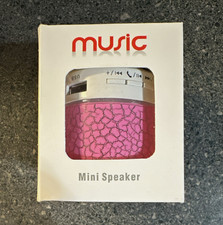 music Mini Speaker Portable Bluetooth Speaker 3W 520mAh Battery Pink/Silver