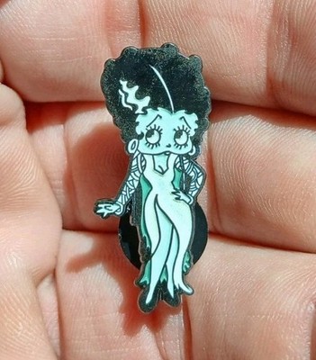 Betty Boop X Bride Of Frankenstein Glow In The Dark Custom ENAMEL PIN GITD Ghost