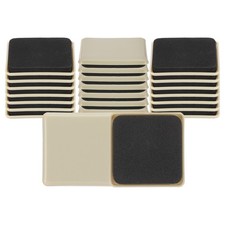 2.5''x2.5'' Furniture Sliders, 24 Pcs Square Moving Furniture Slider Pads, Khaki