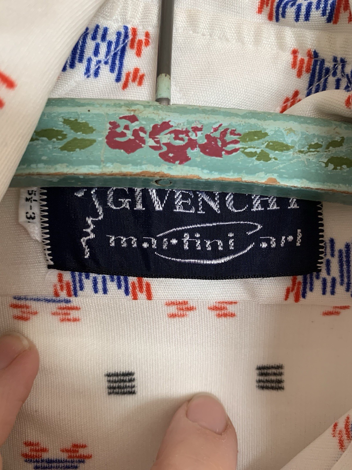 70S Polyester, Givenchy Martini Art, Collared Shirt long sleeve men’s 15 1/2 34 thumbnail 3