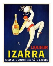 Affiche Liqueur Vintage Izarra Art Mural - Décor Rétro Qualité Premium