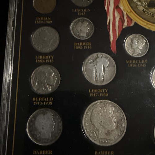 U.S. Coins of The 20th Century Framed Piece Silver & Clad (29 Coin Set) - Picture 3 of 14