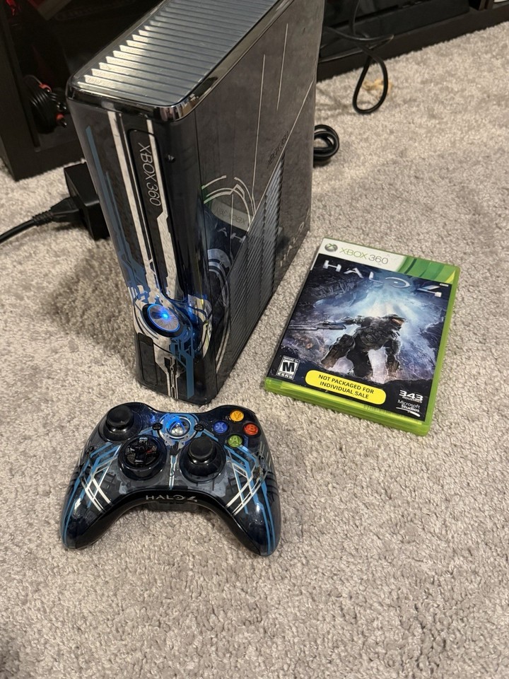 Xbox 360 S Halo 4 Limited Edition Console 320GB w/ Controller & Game ...