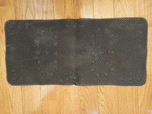 Black Non-Slip Foam Bathtub Shower Mat With Suction Cups - 36" x 17"