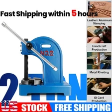 2T Arbor Press Heavy Duty Cast Iron Desktop Punch Press Machine for Stamping US