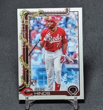 Rece Hinds Rookie RC 2025 Topps Holiday Baseball Card #H168 Cincinnati Reds. rookie card picture