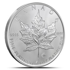 2023 Canadian Maple Leaf 1 OZ Platinum Coin GEM BU. **Free Shipping** 3771.29 per troy oz