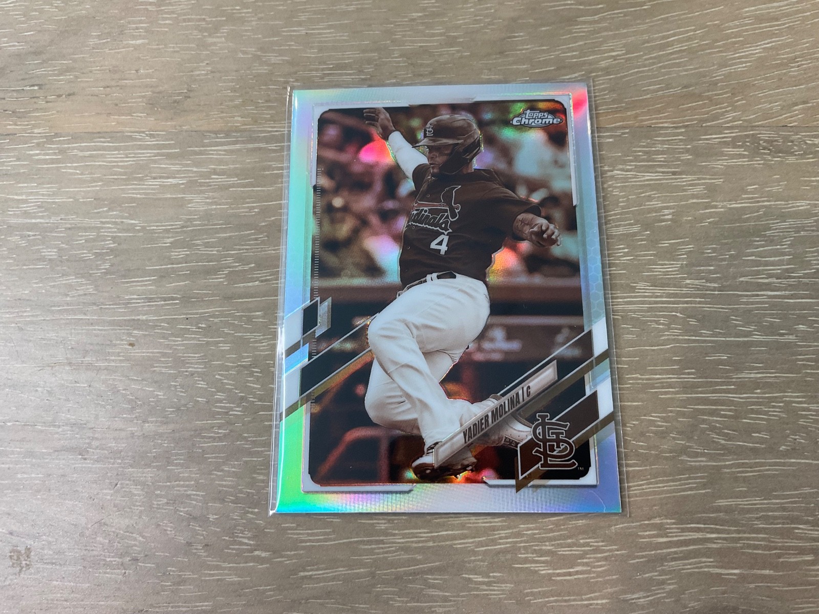 2021 Topps Chrome Baseball Yadier Molina Sepia Refractor #132 St Louis Cardinals