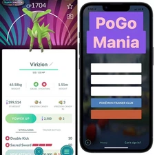 Virizion (NON shiny)💥Tales of Transformation Special Background💥mini PTC 80k💥