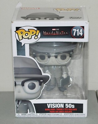 New!! FUNKO POP! Marvel: Wanda Vision ''Vision 50s'' VINYL FIGURE #714 /Not Mint!!