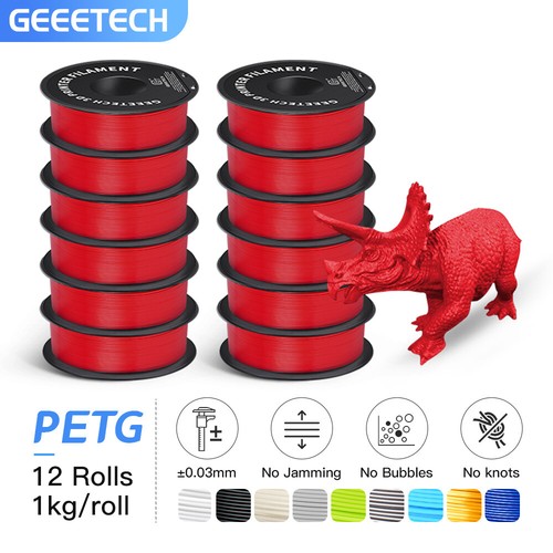 Geeetech PLA PETG Silk PLA Filament 1.75mm 3D Printer 12rolls 8 rolls from USA - Picture 25 of 44