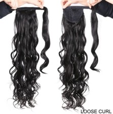 100 Real Thick Pony Tail Clip Soft Hair Extensions Wrap On Ponytail Long