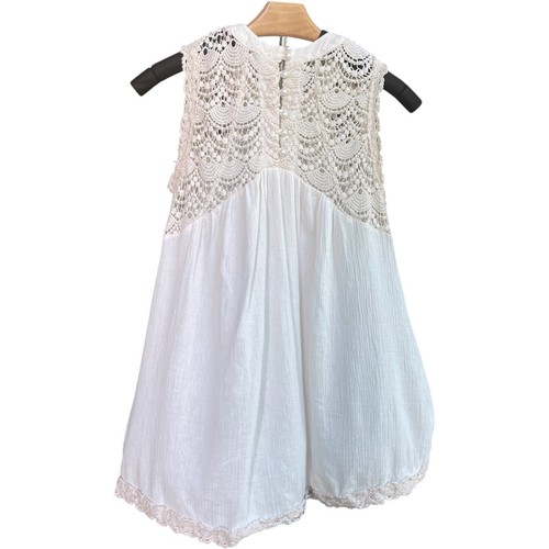 Ecote Crochet Lace Tank Top Sleeveless Boho Festival White Size Small - Picture 3 of 10