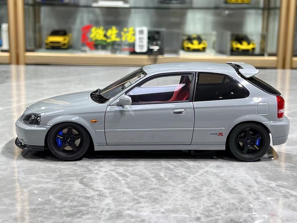 ZD MH 1:18 Grey JDM Civic Type R EK9 B16B Vtec Engine Model ZD MH 1:18 Grey JDM Civic Type R EK9 B16B Vtec Engine Model