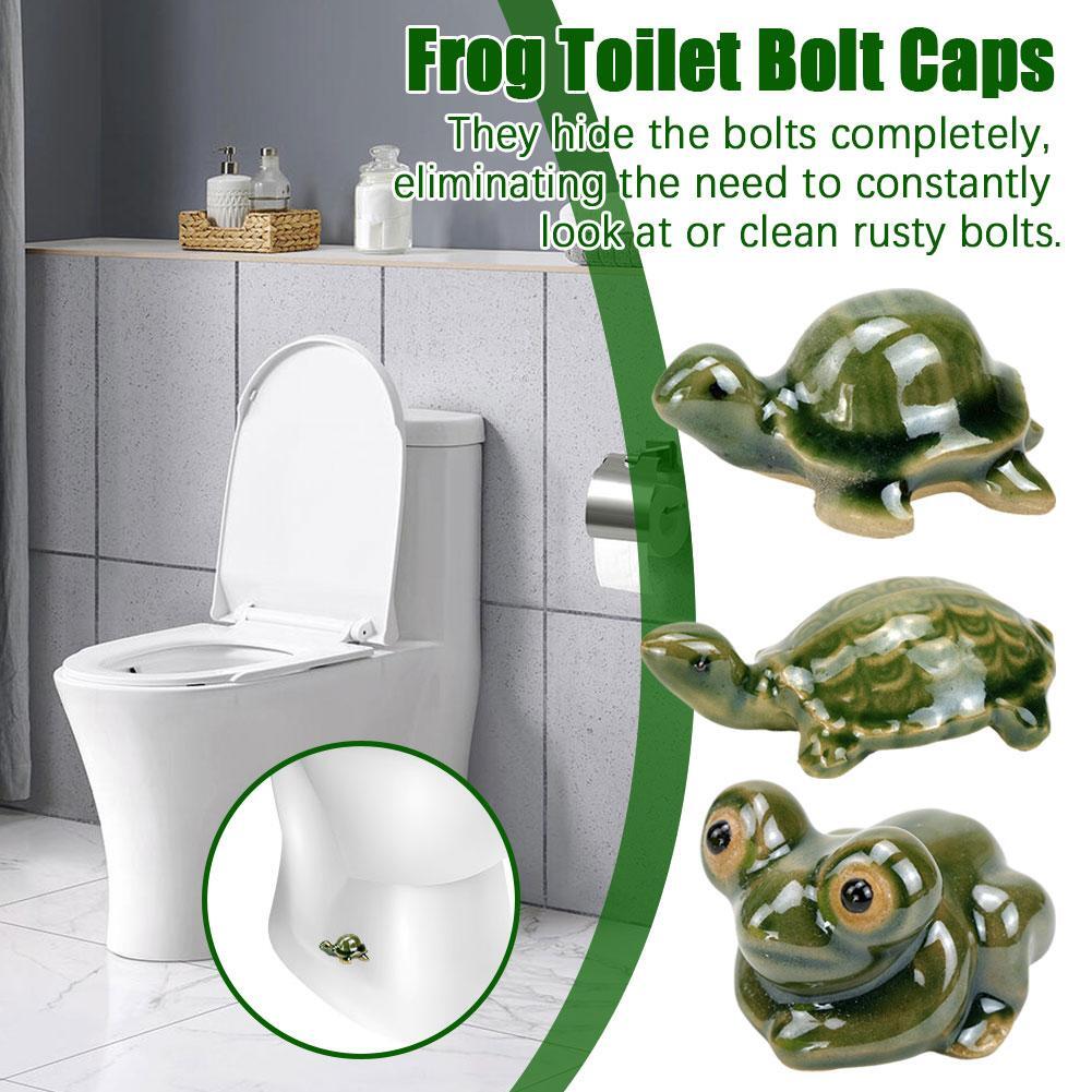 Toilet Bolt Caps, Decorative Toilets Bolt Covers, Ceramic Cute Frogs