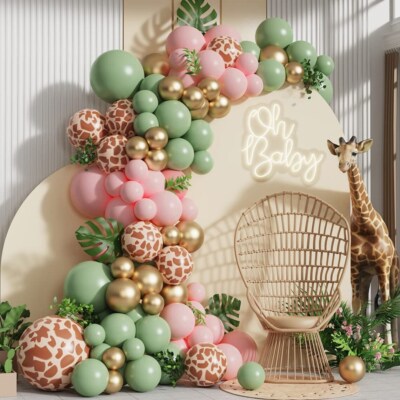 Baby Shower Jungle Theme Safari Baby Shower Decorations Box Green