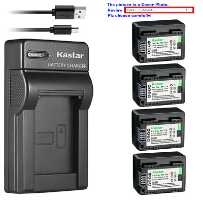 Kastar Battery Slim USB Charger for BP-718 & Canon VIXIA HF R700 HFR700 Camera