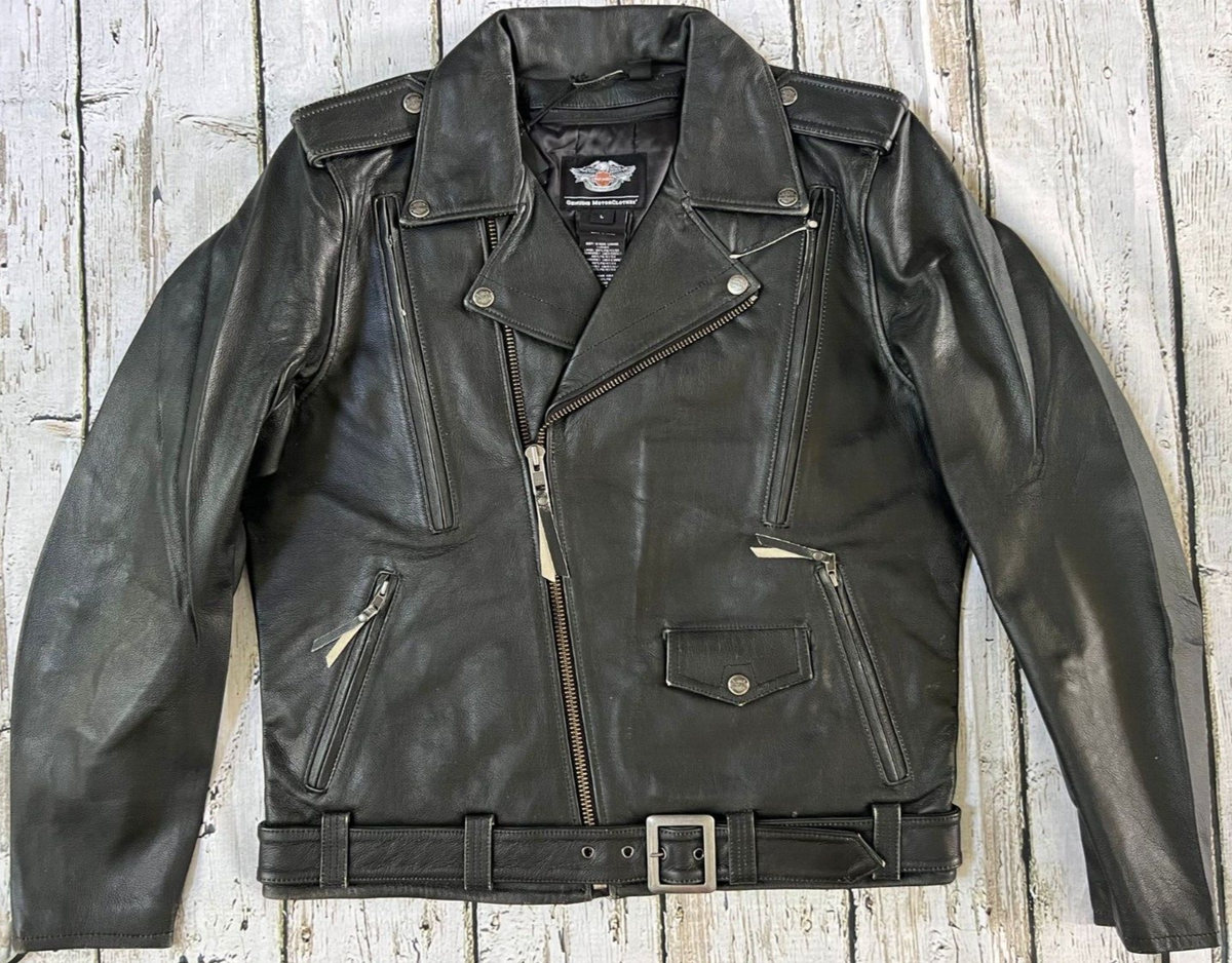 Harley Davidson Men's El Camino II 2 Black Leather Riding Jacket L