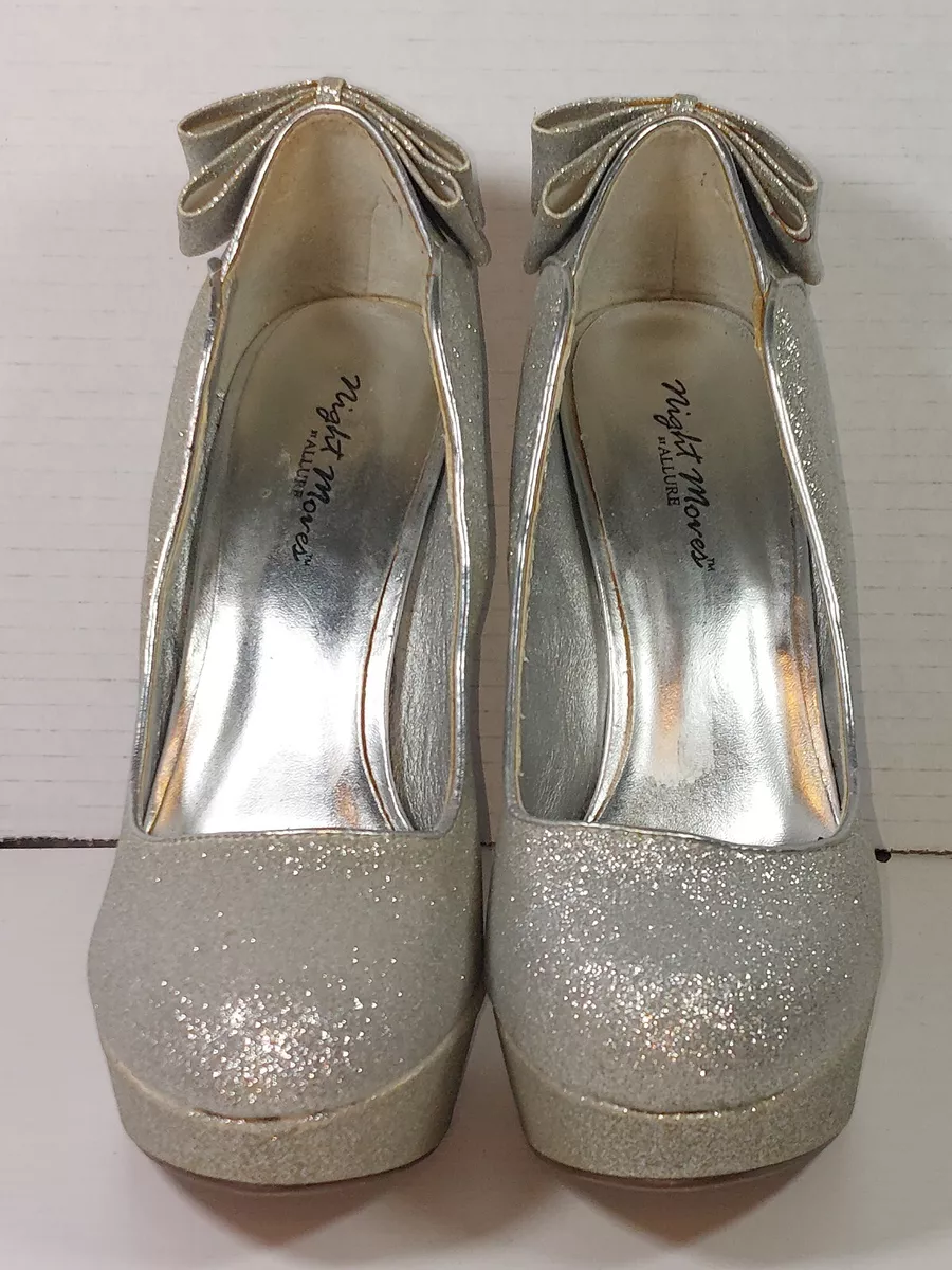 Silver 4 top inch high heels