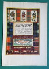 COLOR COATED PAPER Advertisement Devonvale Highland Dresses - 1952 Color Print