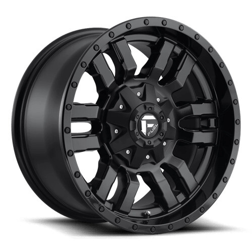4-Fuel 1PC D596 SLEDGE 17X9 6X135/6x139.7 02 106.10 MATTE BLACK GLOSS ...