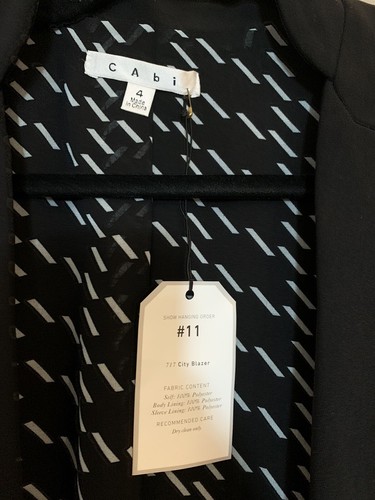 CAbi black long one button blazer size 4/small - Picture 4 of 4