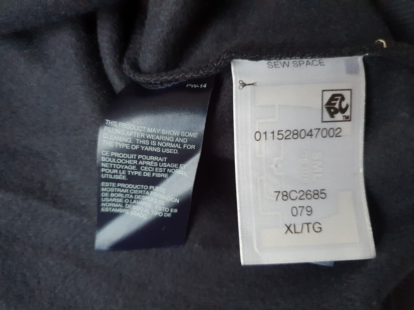 Tommy Hilfiger Blue Big Flag Graphic Men’s Large Crewneck Sweatshirt RRP $89.99 image 8