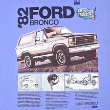 Ford Bronco Shirt Mens Large Purple Classic 4x4 Truck Casual Mens Nwt