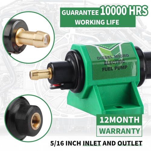 12D Micro Electric Diesel Fuel Pump Universal 5/16 inch Inlet 12V 35