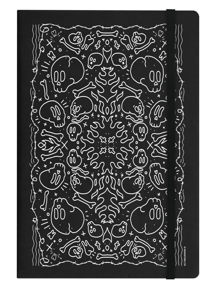 Notebook Skull N Bones A5 Hard Cover Black 14x21cm