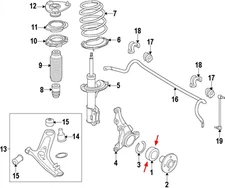 OEM 51730-C1000 HUB Front Wheel Bearing 1Pcs Ups# for Hyundai Sonata 2014~2019