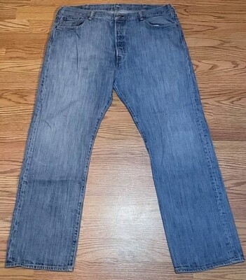 Levi's Strauss 501 Mens Blue Jeans W40 L30 Premium Denim Cotton Button Fly 