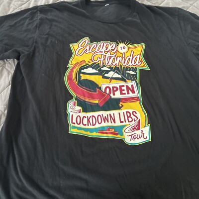 Ron Desantis Funny Anti Biden Conservative T-shirt Escape To Florida Size 2XL