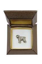 Flandrischer Treibhund, Bouvier des Flandres - Hundebrosche in Geschenkbox, eleg