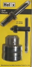 3PC DRILL CHUCK ADAPTOR & KEY 13mm 1/2" x20 Female THRED, KEY S2, FOR ALL TYPES