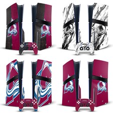 NHL COLORADO AVALANCHE VINYL SKIN DECAL FOR SONY PS5 PRO DISC EDITION BUNDLE