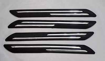 Bumper Protector Guard For Maruti Suzuki S Presso Double Chrome Stripe Black S2u