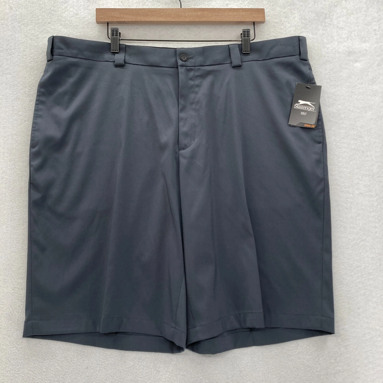 Slazenger Tech Golf Shorts Mens 42 Gray Stretch Hydro-Dri Wicking Outdoor Travel