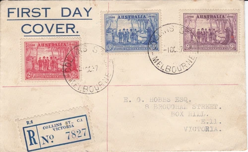 AFD1635) Australia 1937, Haslem FDC. Bearing Capt. Phillip at Sydney Cove