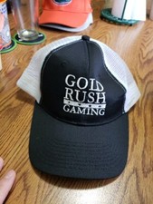 Gold Rush Gaming Baseball Hat Black White Trucker Mesh Back Snapback Cap New